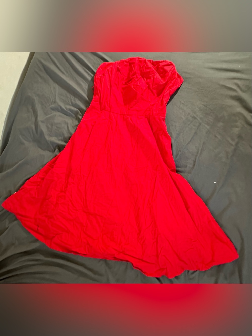 Tabitha Strapless Red A-Line Dress